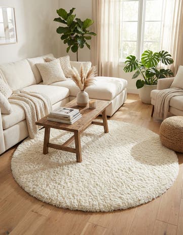 6' 7 x 6' 7 Infinity Shag Round Rug