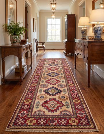 2' x 6' 4 Hand Knotted Kazak Runner Rug