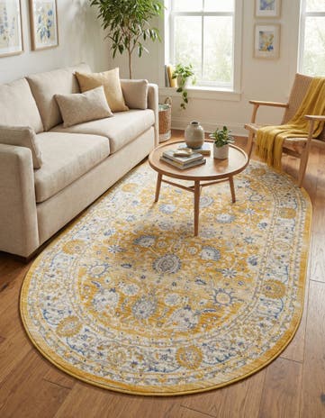 Tuscan Yellow Whitney Oval Rug