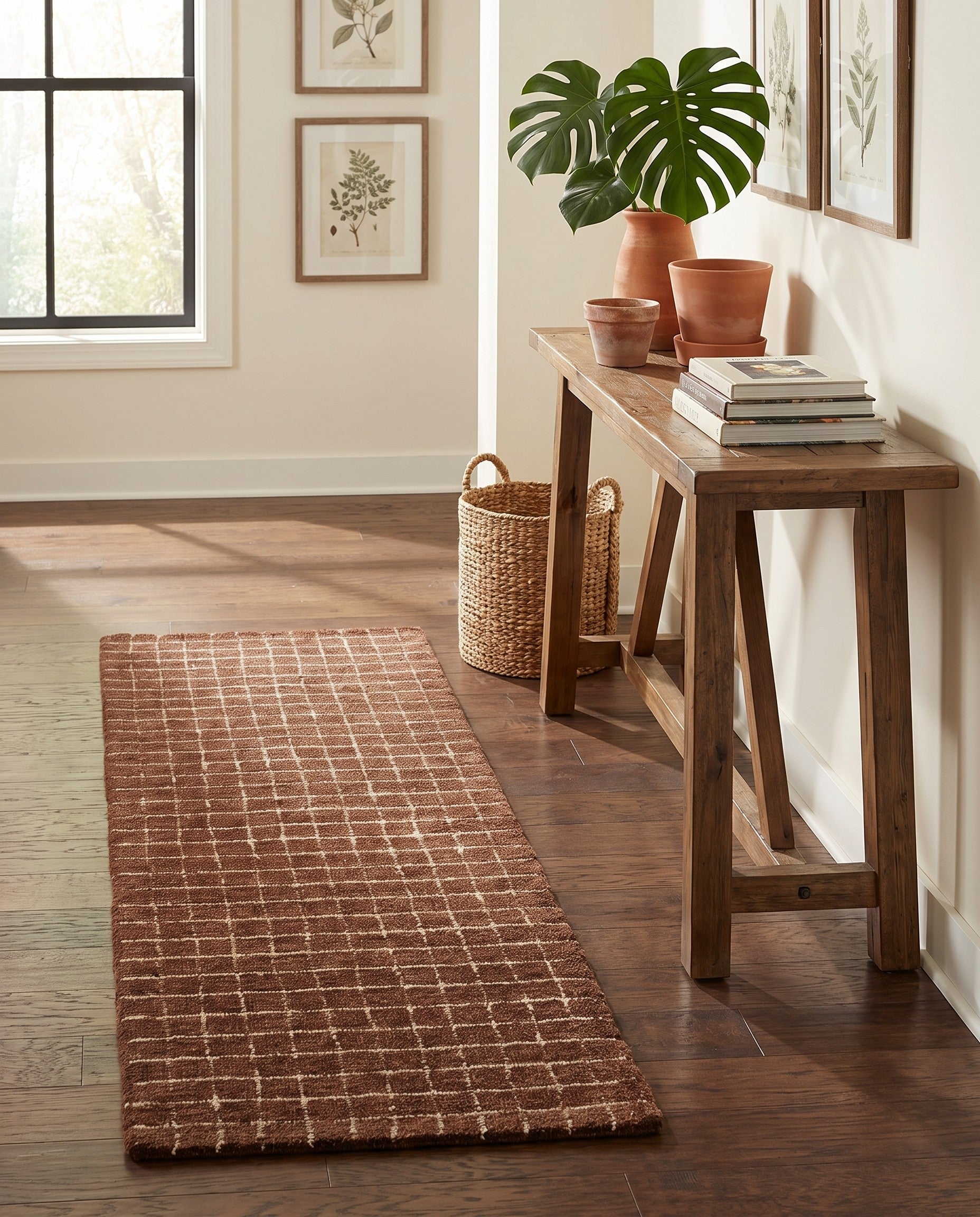 2' x 6' 1 Heritage Line Wool Runner Rug