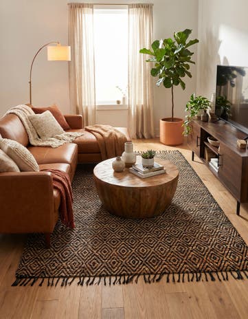 8' x 10' Hand Woven Braided Jute Rug