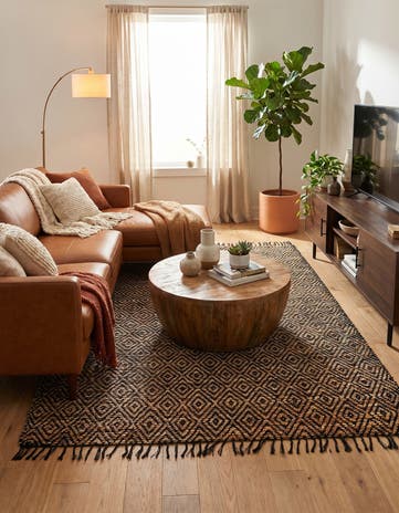 8' x 10' Hand Woven Braided Jute Rug
