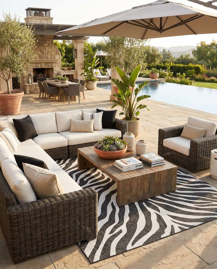 10' x 14' Easy-Clean Safari Indoor / Outdoor Rug