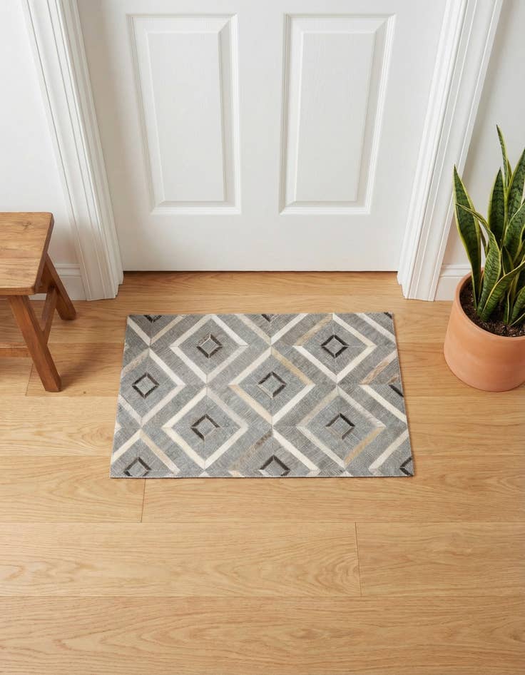 Detail image of 2' x 3' Cowhide Leather Rug