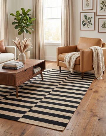 4' 3 x 5' 10 Hand Woven Kilim Modern Wool Rug