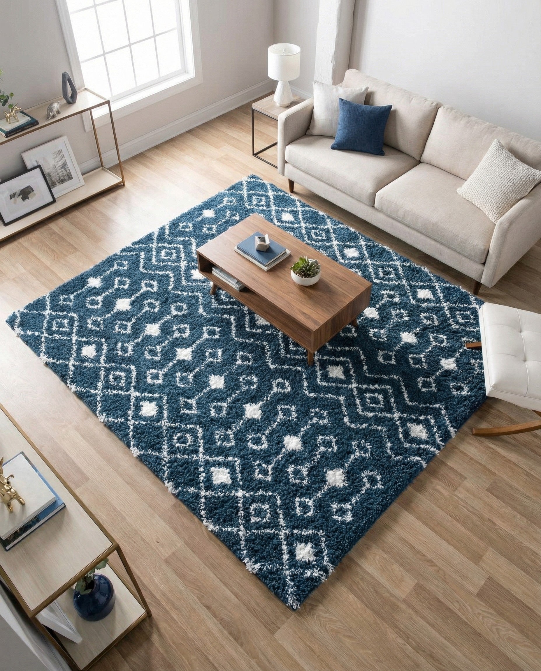 10' x 10' Moroccan Trellis Shag Square Rug