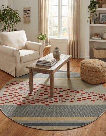 6' 1 x 6' 1 Kashkuli Gabbeh Round Rug