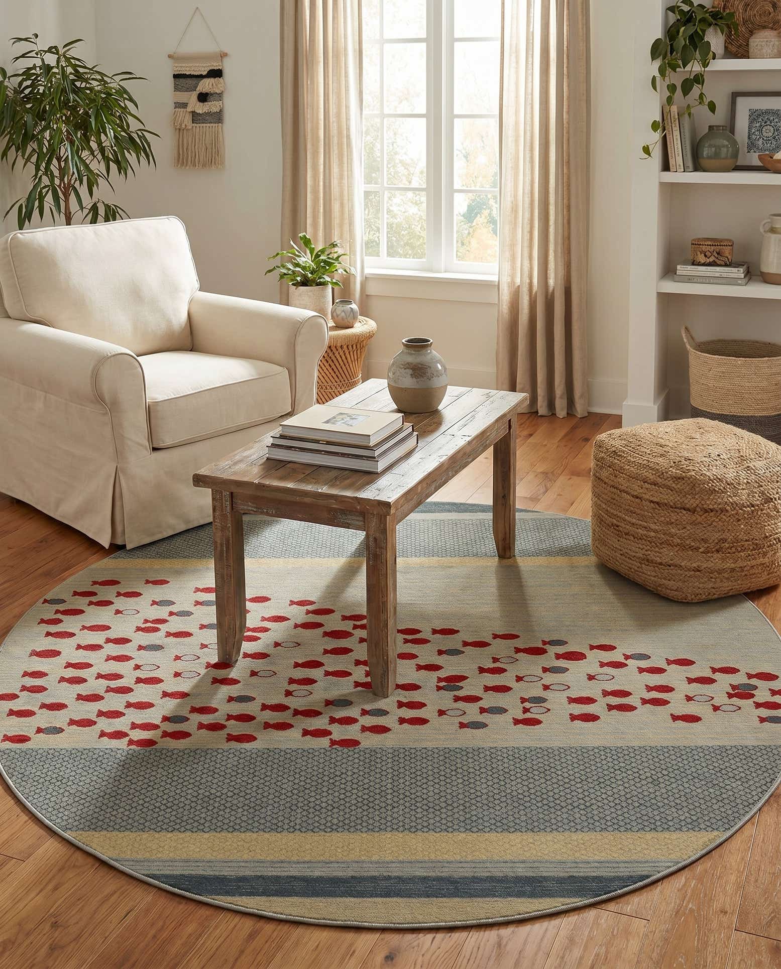 6' 1 x 6' 1 Kashkuli Gabbeh Round Rug