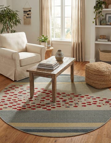 6' 1 x 6' 1 Kashkuli Gabbeh Round Rug