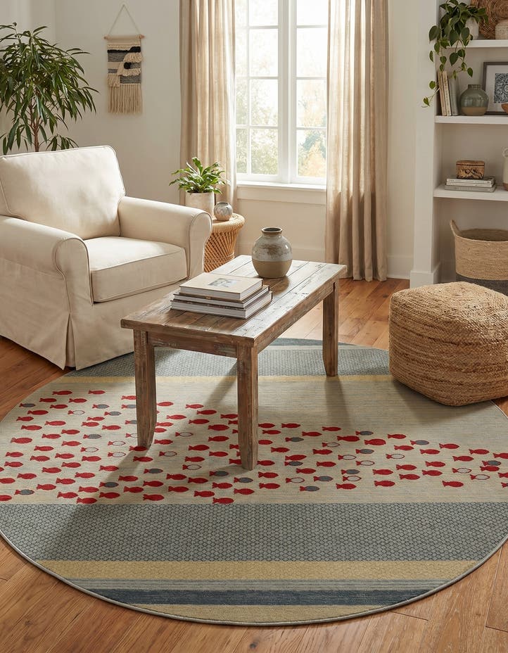 6' 1 x 6' 1 Kashkuli Gabbeh Round Rug