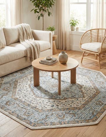 Blue Nyla Octagon Rug