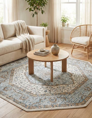 Blue Nyla Octagon Rug