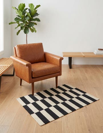 2' 8 x 3' 11 Hand Woven Kilim Modern Wool Rug