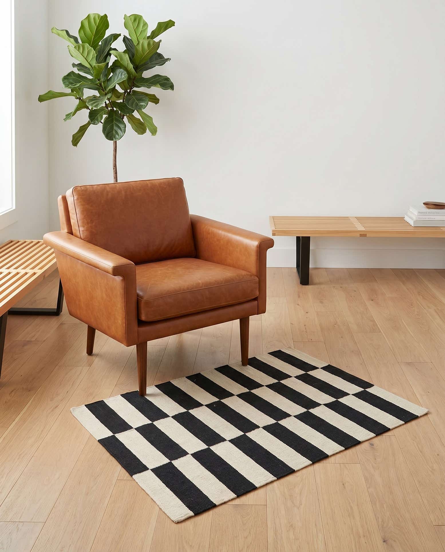 2' 8 x 3' 11 Hand Woven Kilim Modern Wool Rug