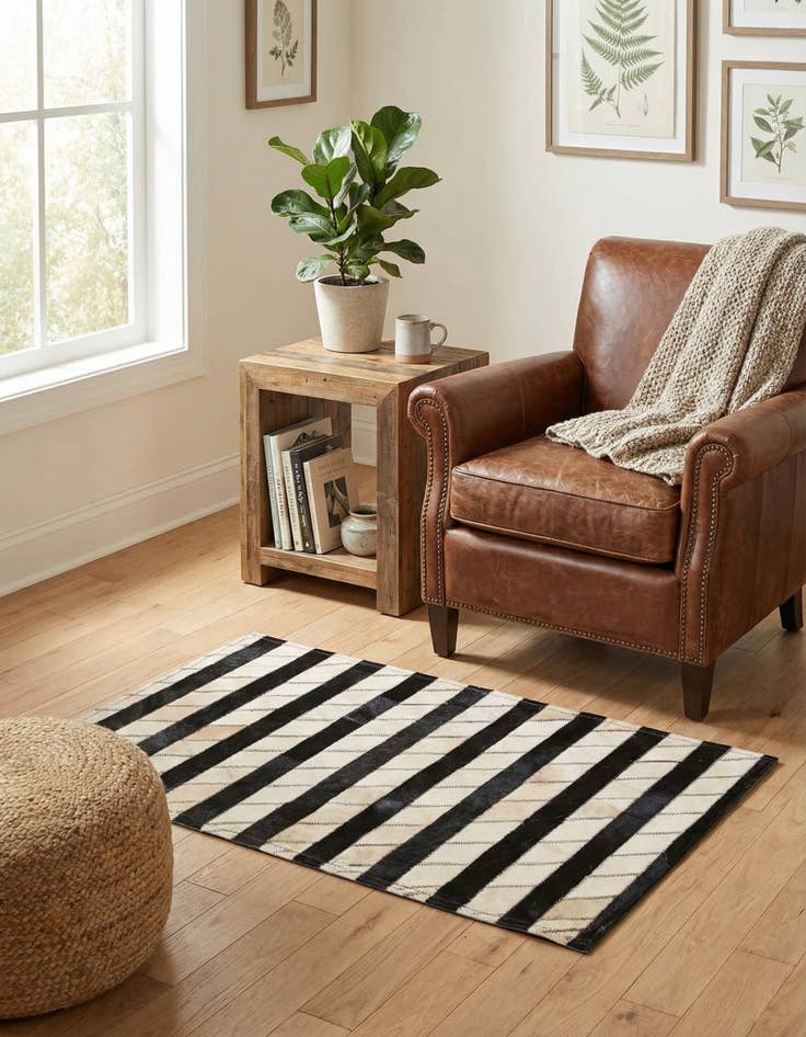 Detail image of 2' 1 x 3' 1 Cowhide Rug