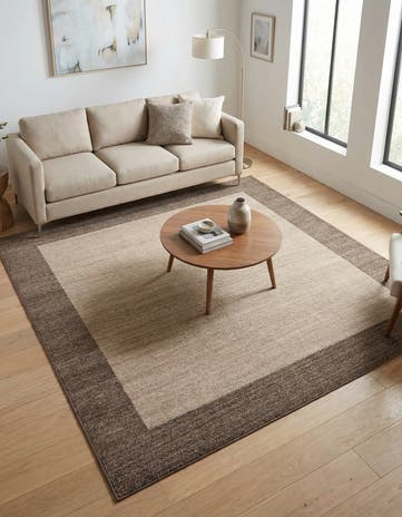 Light Brown Angelica Square Rug