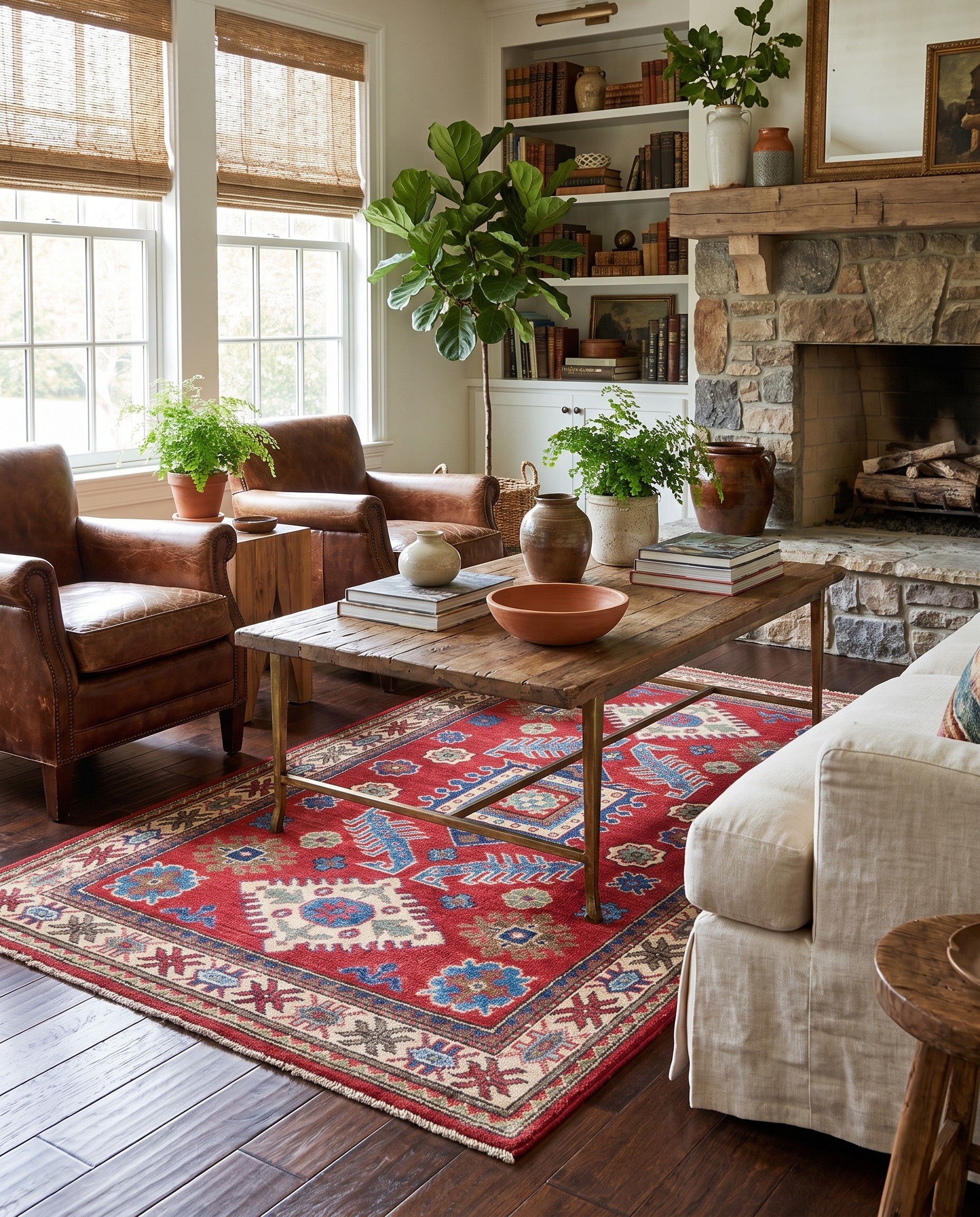 3' 4 x 5' 2 Hand Knotted Kazak Rug