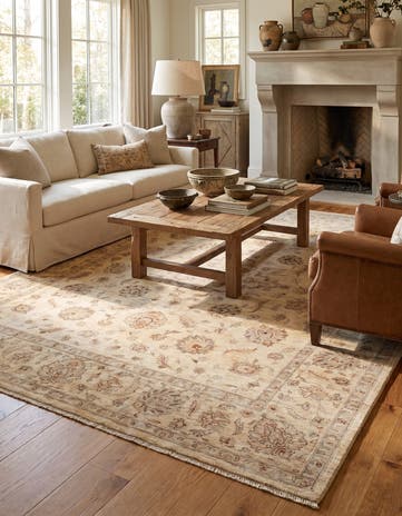 8' x 10' 1 Hand Knotted Ziegler Rug