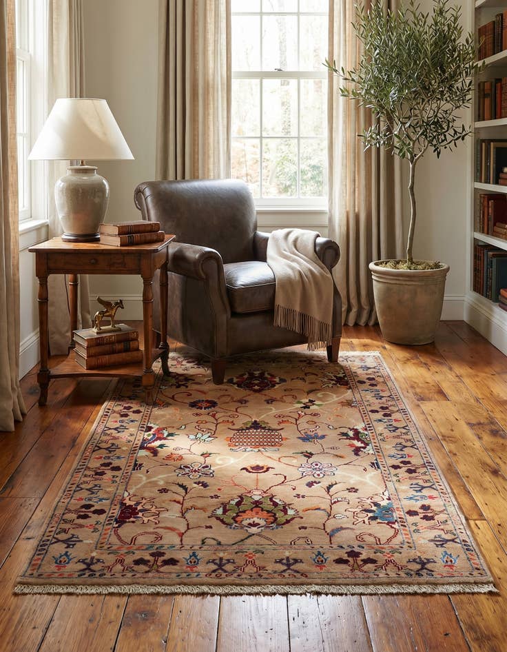 Detail image of 3' 2 x 5' Hand Knotted Ariana Ziegler Rug