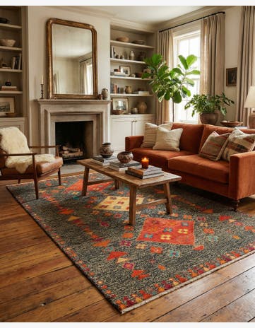 5' 11 x 8' 1 Hand Knotted Balouch Wool Rug