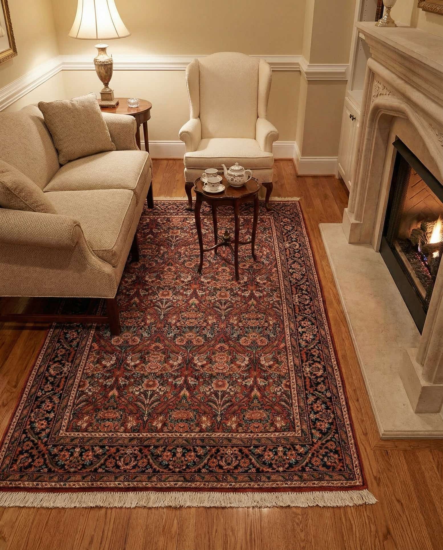 4' 4 x 6' 1 Kashan Rug