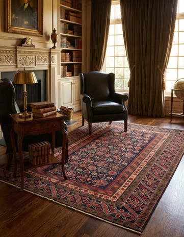 4' 9 x 6' 5 Hand Knotted Schirwan Rug
