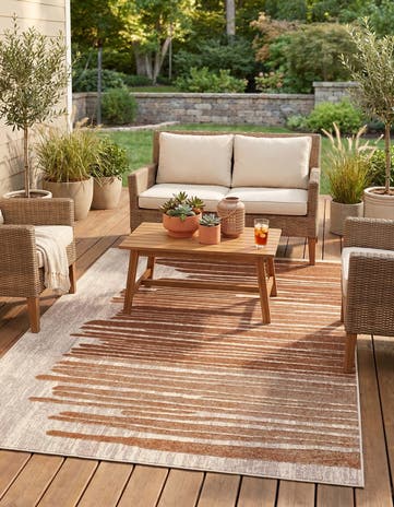 5' x 8' Easy-Clean Modern Indoor / Outdoor Rug