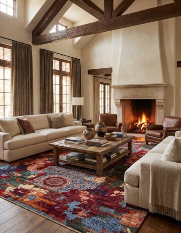 11' x 14' 6 Hand Knotted Mamluk Ziegler Rug