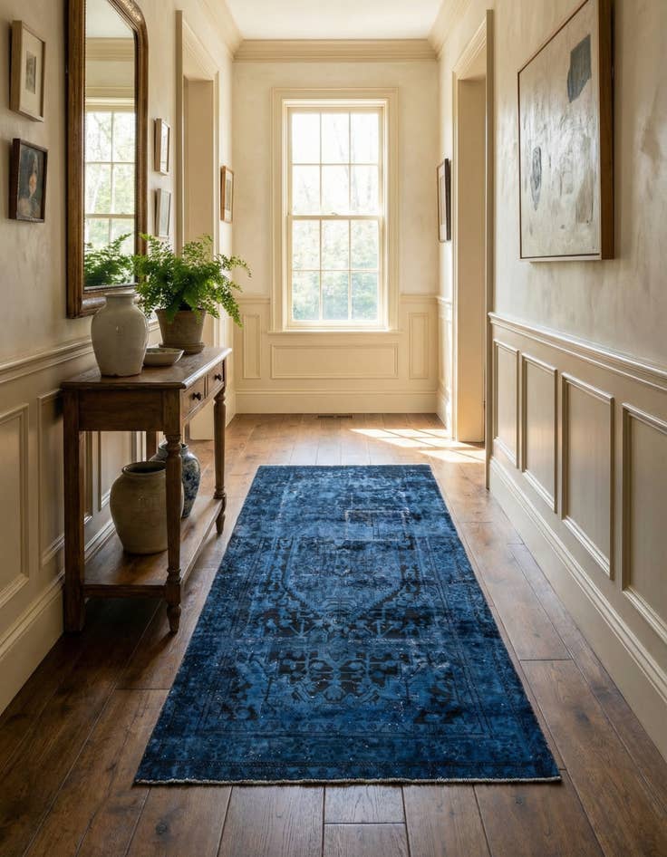 Detail image of 4' 9 x 10' 4 Hand Knotted Ultra Vintage Persian Wool Runner Rug