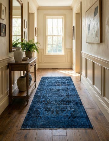 4' 9 x 10' 4 Hand Knotted Ultra Vintage Persian Wool Runner Rug
