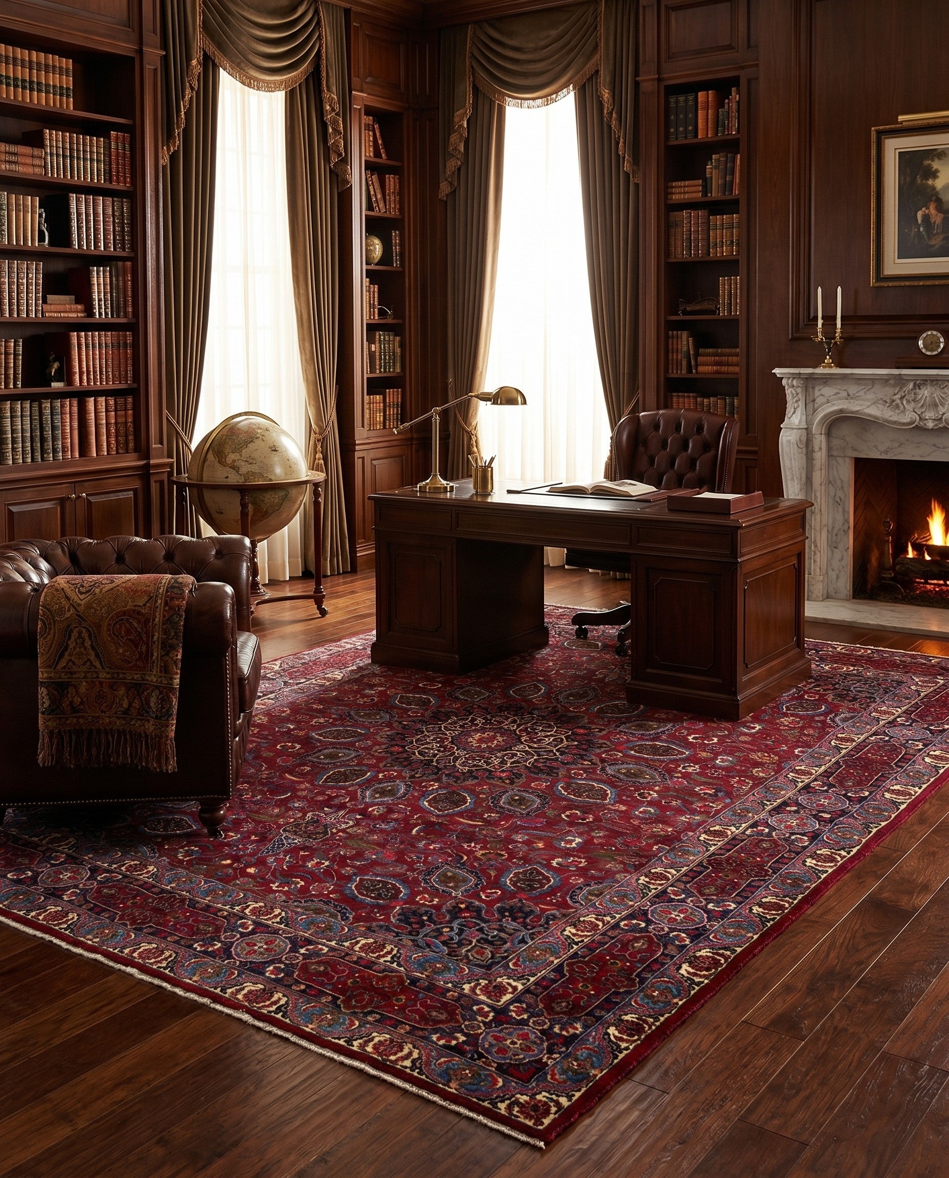 10' 10 x 12' 4 Mashad Wool Square Rug