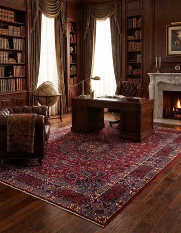 10' 10 x 12' 4 Mashad Wool Square Rug