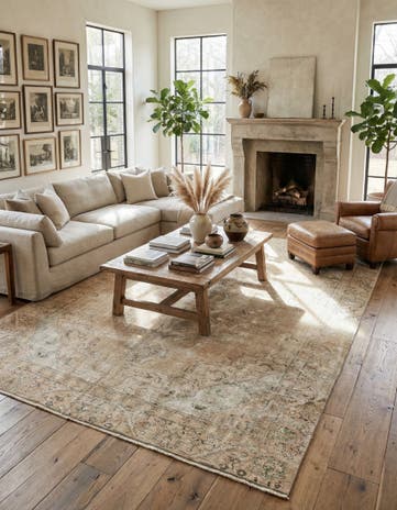 7' 3 x 10' 2 Hand Knotted Ultra Vintage Persian Wool Rug