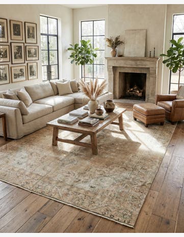 7' 3 x 10' 2 Hand Knotted Ultra Vintage Persian Wool Rug