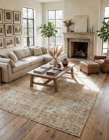 7' 3 x 10' 2 Hand Knotted Ultra Vintage Persian Wool Rug
