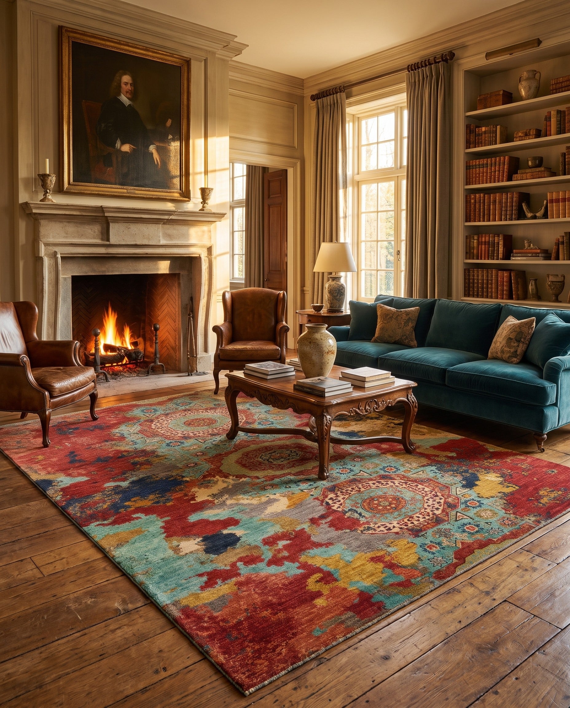 5' 9 x 7' 11 Hand Knotted Mamluk Ziegler Rug