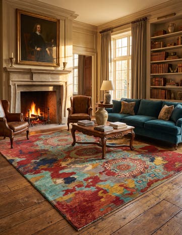5' 9 x 7' 11 Hand Knotted Mamluk Ziegler Rug