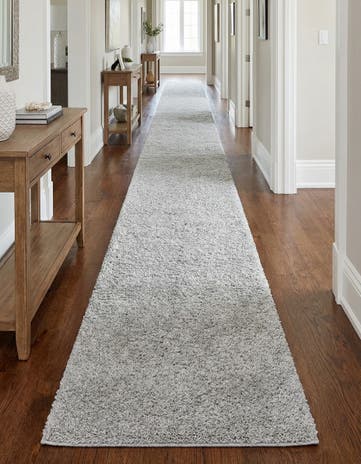 Light Gray Everyday Shag Runner Rug