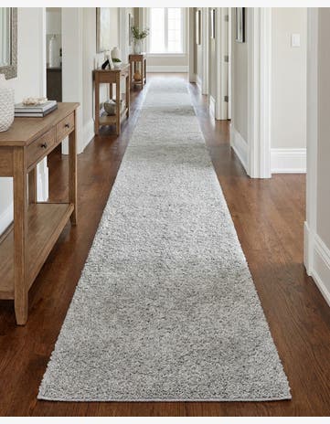 Light Gray Everyday Shag Runner Rug