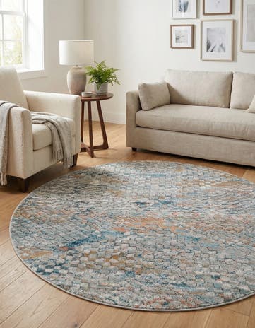 5' 3 x 5' 3 Leipzig Round Rug