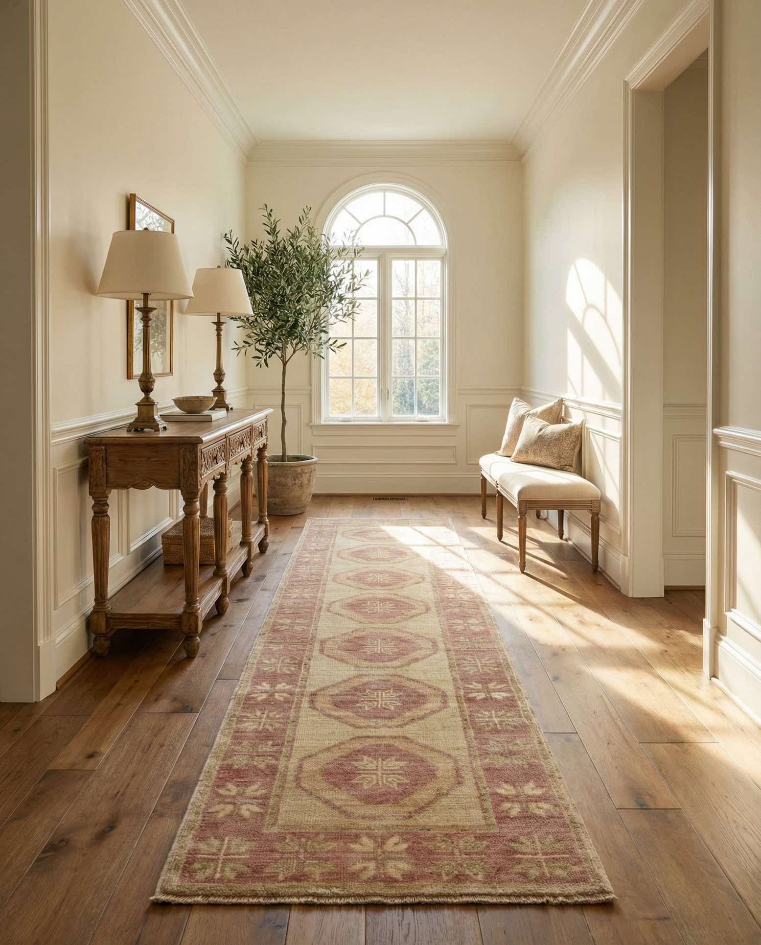 2' 9 x 10' Hand Knotted Oushak Wool Runner Rug