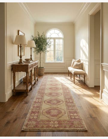 2' 9 x 10' Hand Knotted Oushak Wool Runner Rug