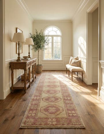 2' 9 x 10' Hand Knotted Oushak Wool Runner Rug
