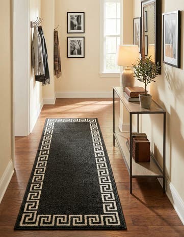 Charcoal Hera Runner Rug