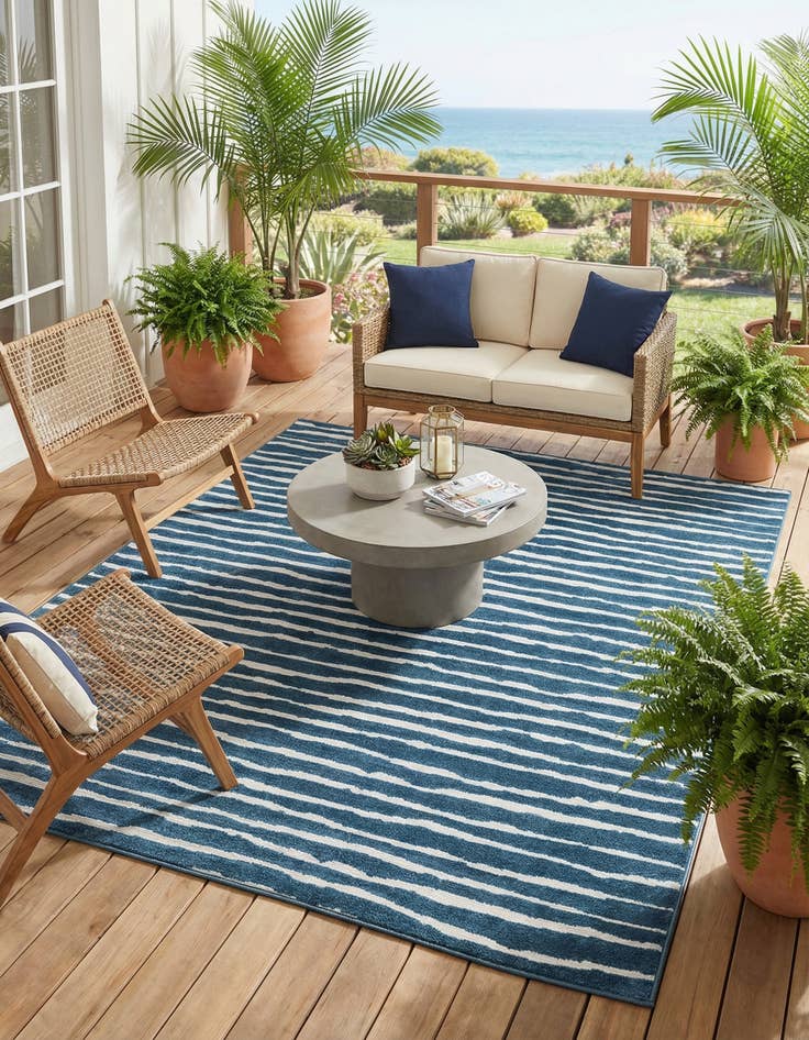 Detail image of 8' x 10' Easy-Clean Sabrina Soto Ola Indoor / Outdoor Rug
