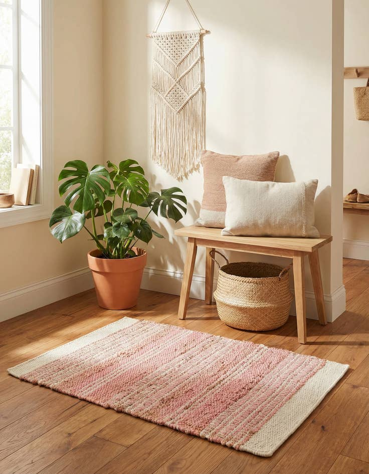 Detail image of 2' 2 x 3' 1  Hand Woven Lariat Rug