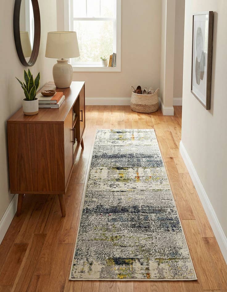 Detail image of 2' 2 x 6' 9 Washable Theia Runner Rug