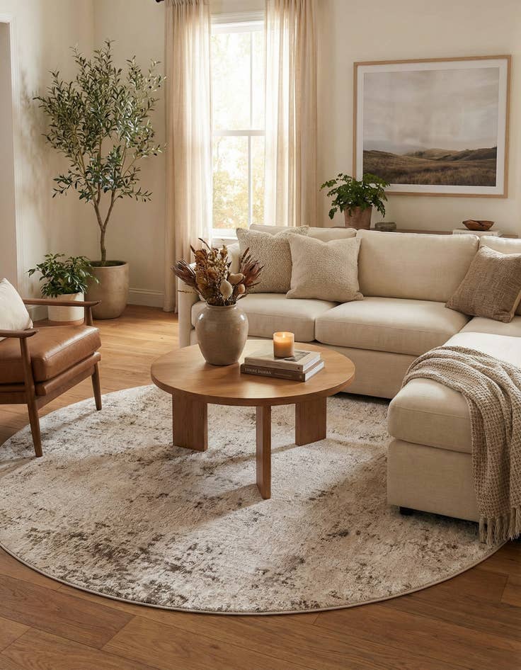 Detail image of 7' x 7' Caspian Round Rug