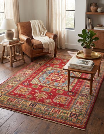 3' 11 x 5' 11 Hand Knotted Kazak Rug