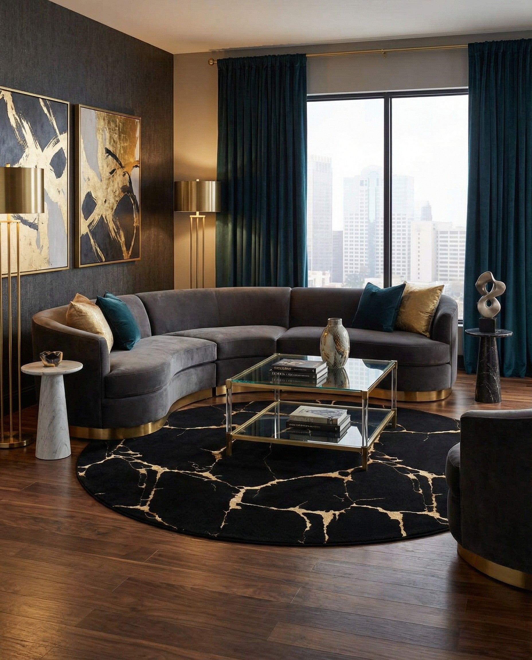 7' 10 x 7' 10 Vogue Geo Round Rug